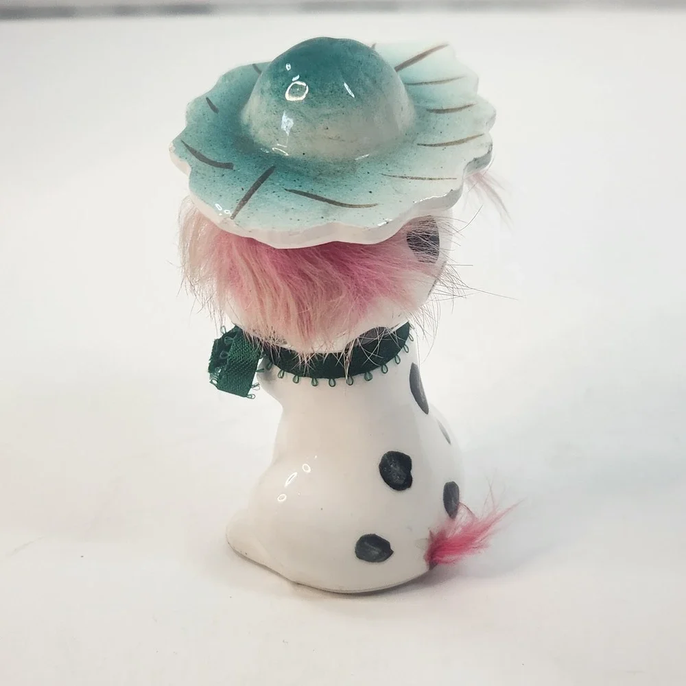 Vintage 50s-60s Spotted Dog Ceramic Figurine 4